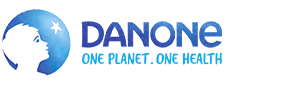 Logo de danone; one planet, one health